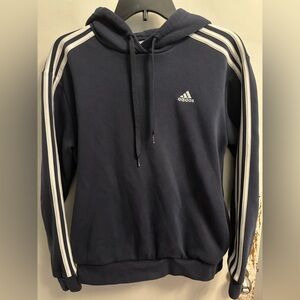 Adidas Women’s Navy Three-Stripe Hoodie